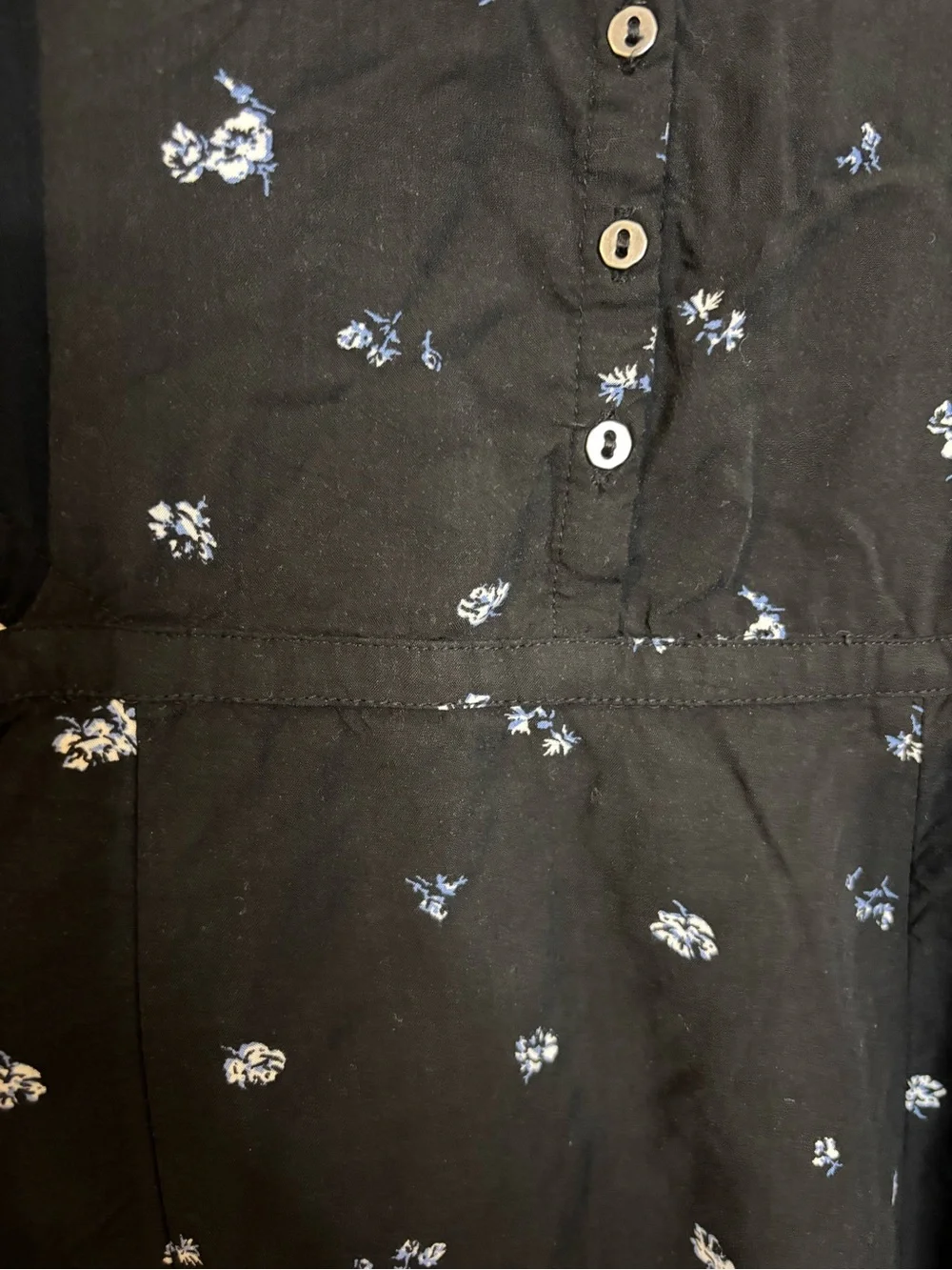 Abercrombie & Fitch Black Maxi Dress with White Floral Print